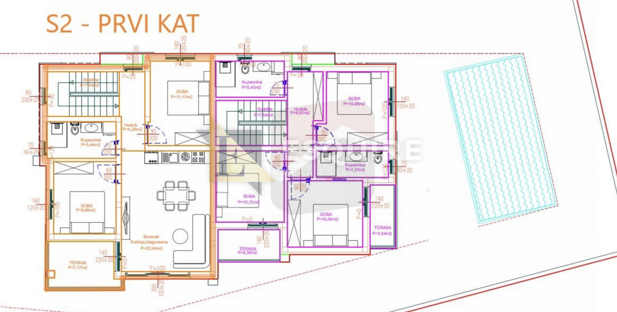 Appartamento Vodice, 75m2