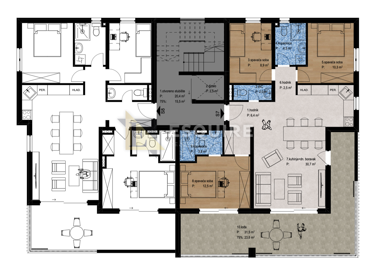 Appartamento Smiljevac, Zadar, 101,67m2