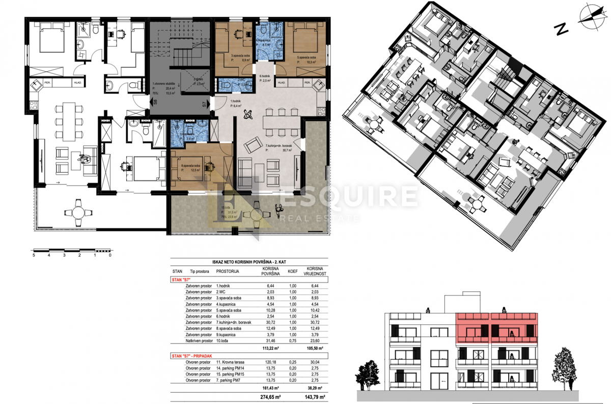 Appartamento Smiljevac, Zadar, 101,67m2