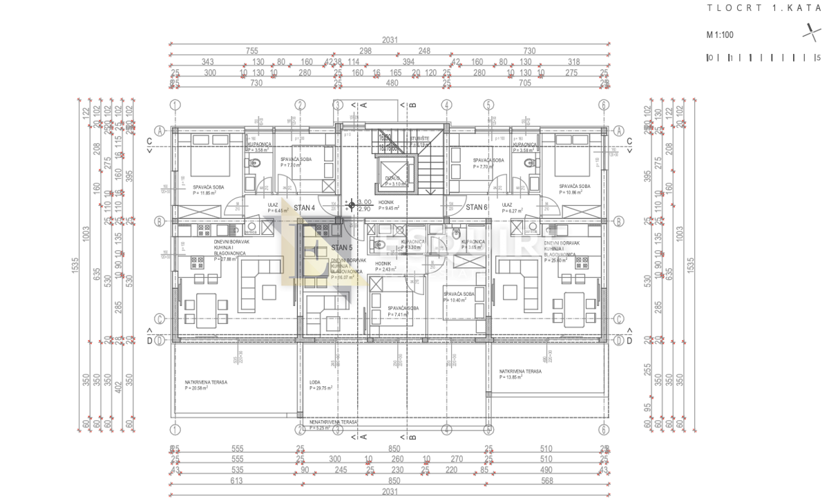 Appartamento Zaton, Nin, 76,41m2
