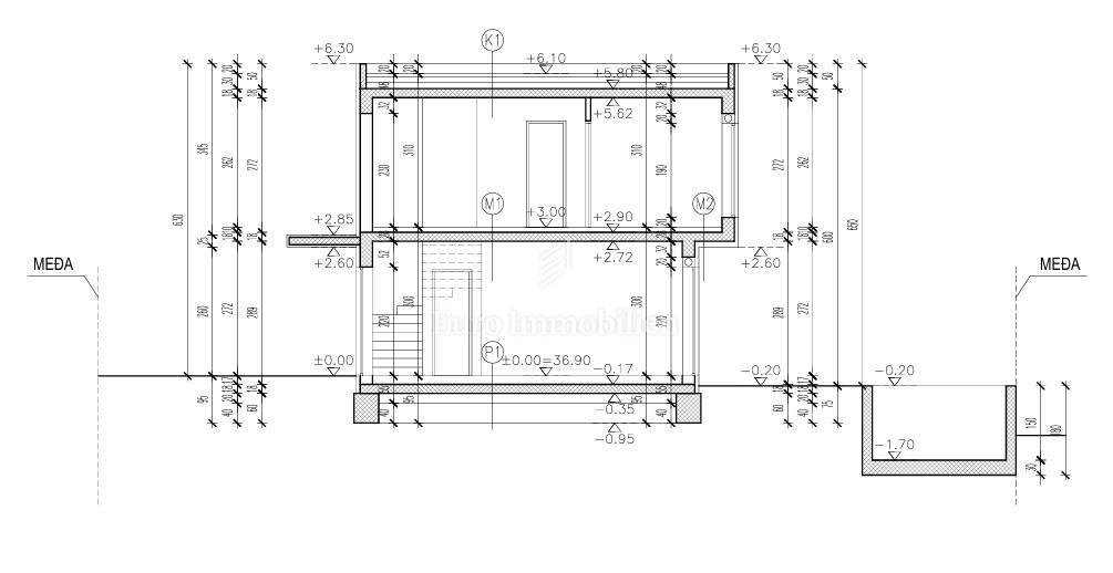 Mandre - casa a schiera con piscina e giardino