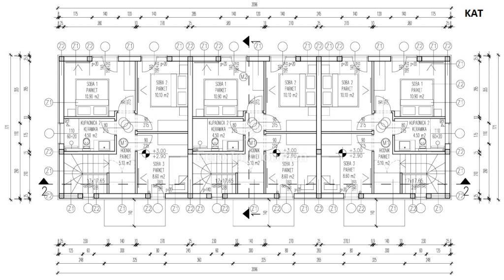 Mandre - casa a schiera con piscina e giardino