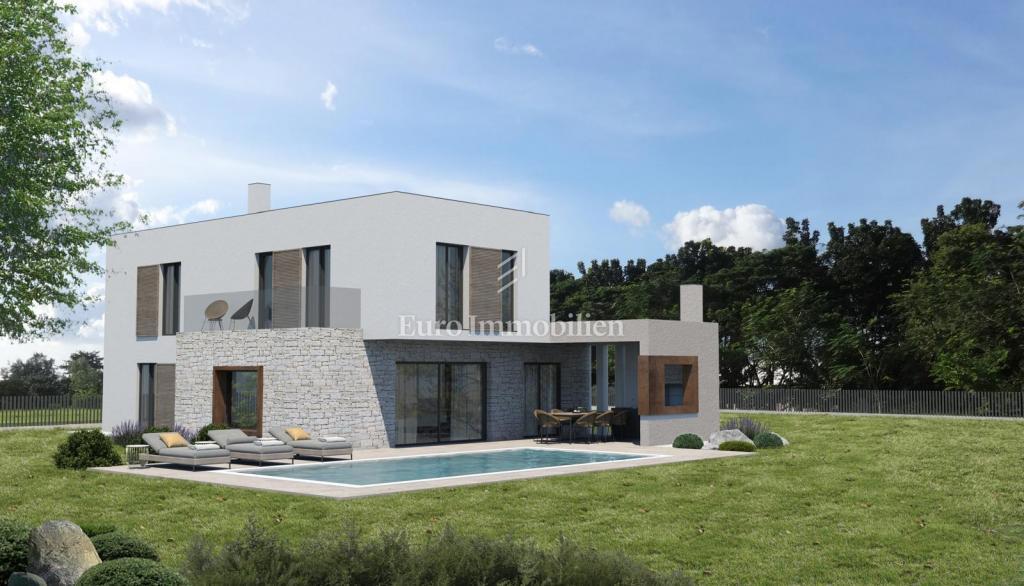 Labin - nuovo edificio con piscina