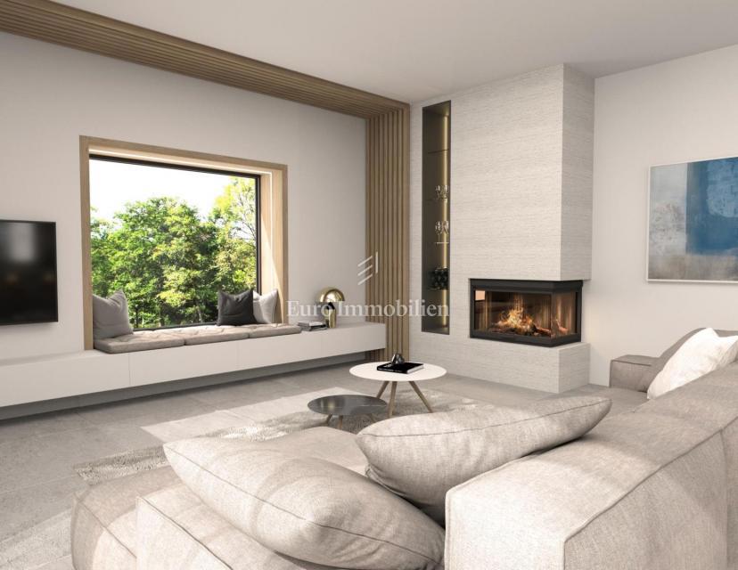 Labin - nuovo edificio con piscina