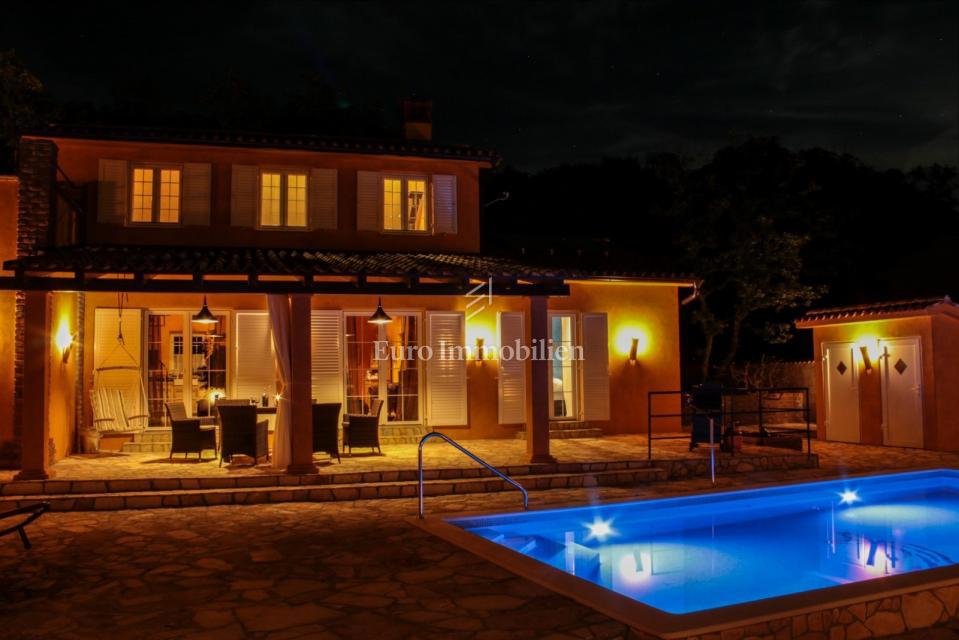 Istria, Albona – Villa con piscina riscaldata e vista mare