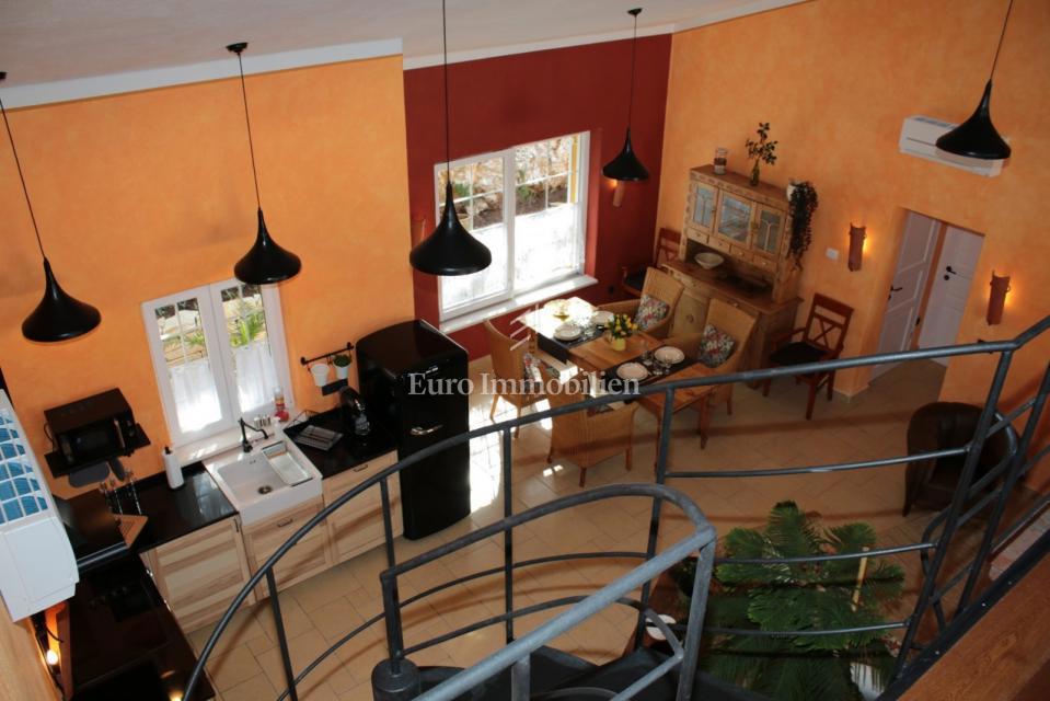 Istria, Albona – Villa con piscina riscaldata e vista mare