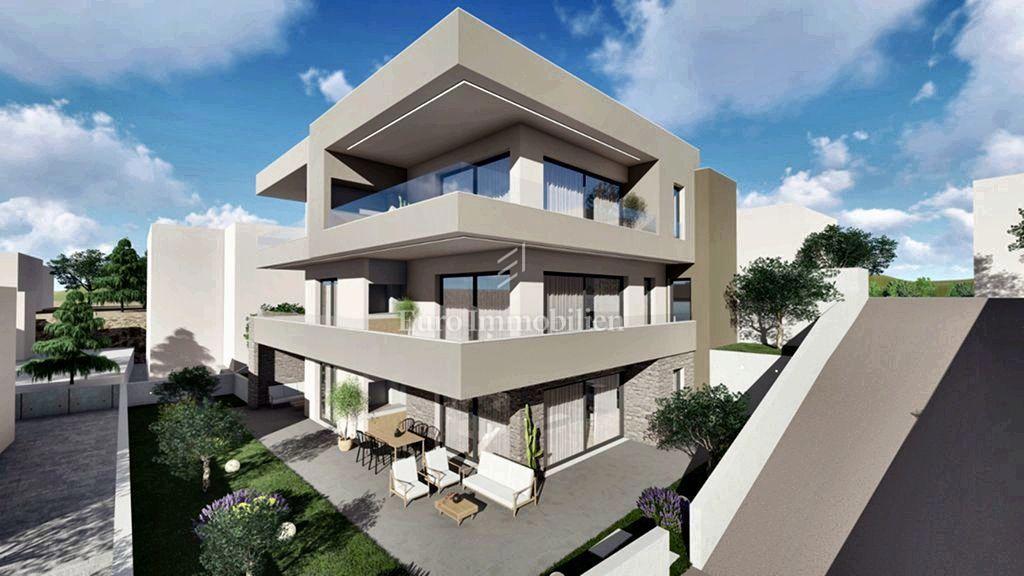 Tisno, appartamento di lusso con giardino, seconda fila rispetto al mare