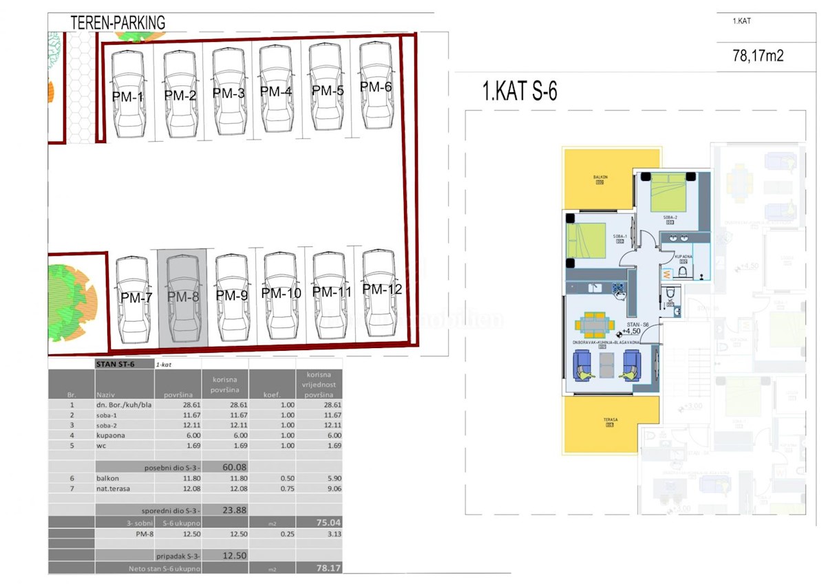 Apartments 100m from the sea, new building, Pag