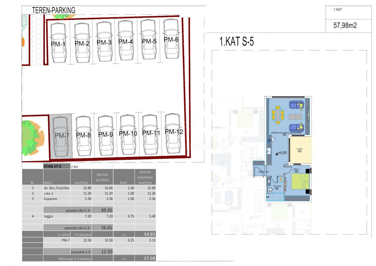 Apartments 100m from the sea, new building, Pag