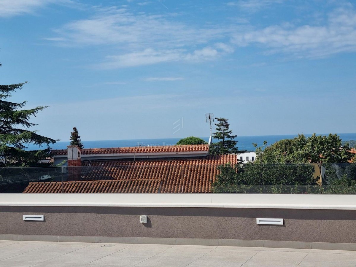 Penthouse with roof terrace and sea view