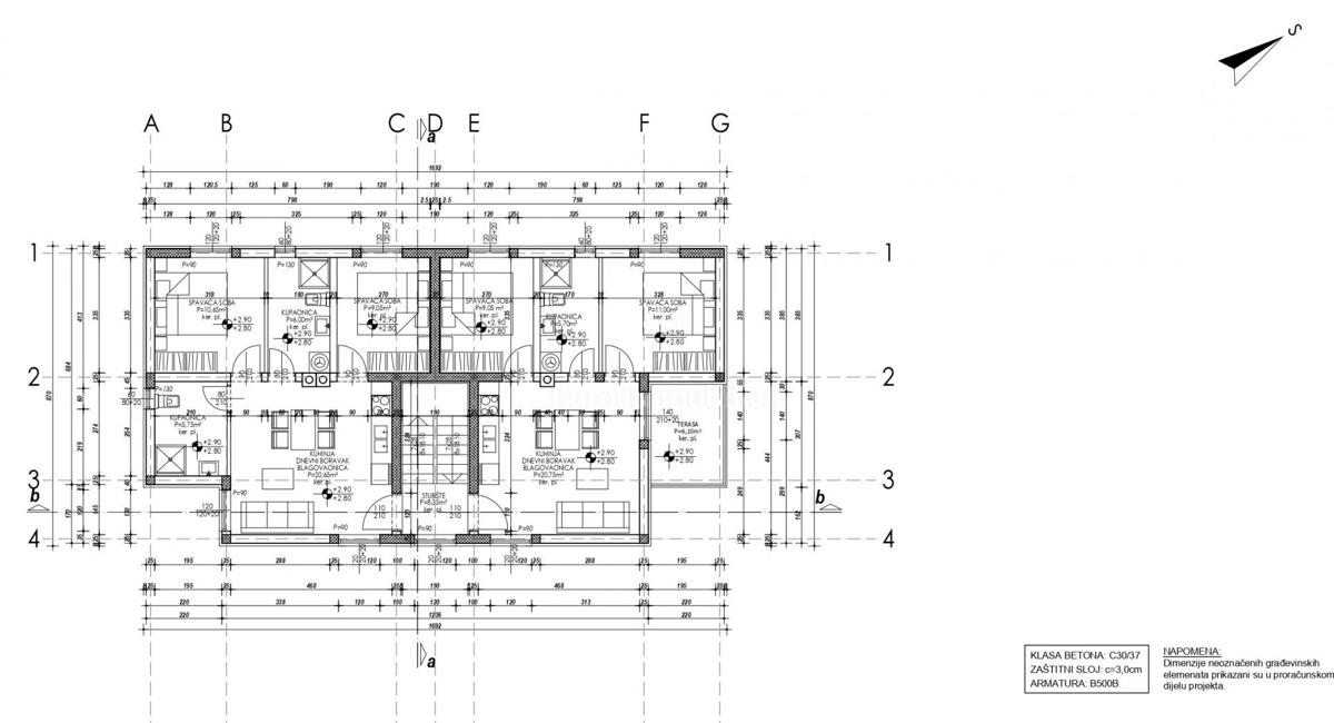 Apartments in a new building, 400 m from the sea, island Vir