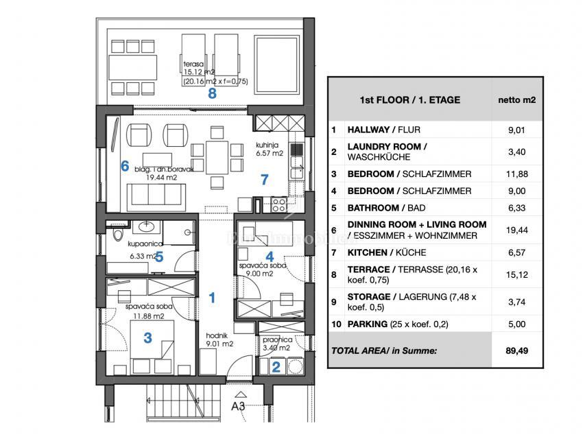 Peroj - appartamento vicino alla spiaggia