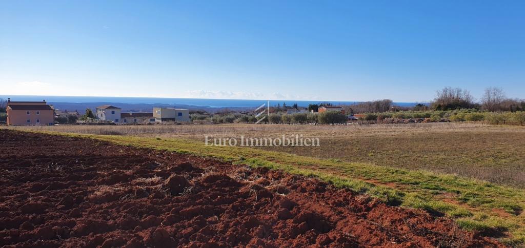 Kaštelir - terreno con vista mare e progetto