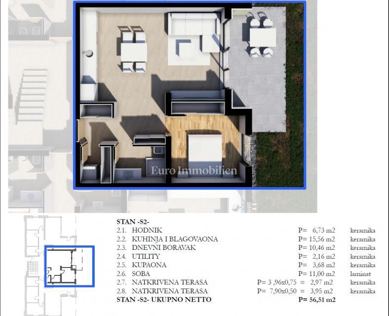 Appartamento con una camera da letto nel centro della città