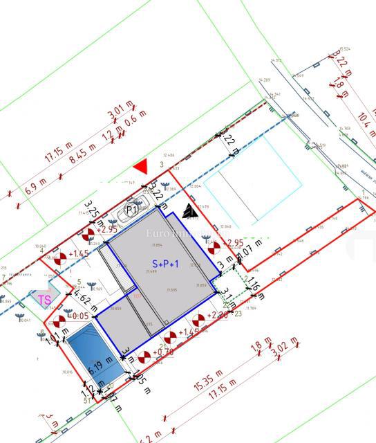 Sukošan - terreno edificabile con permesso, a 350 m dal mare