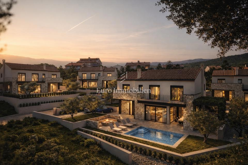 Šilo - villa moderna con piscina, a 200 m dal mare