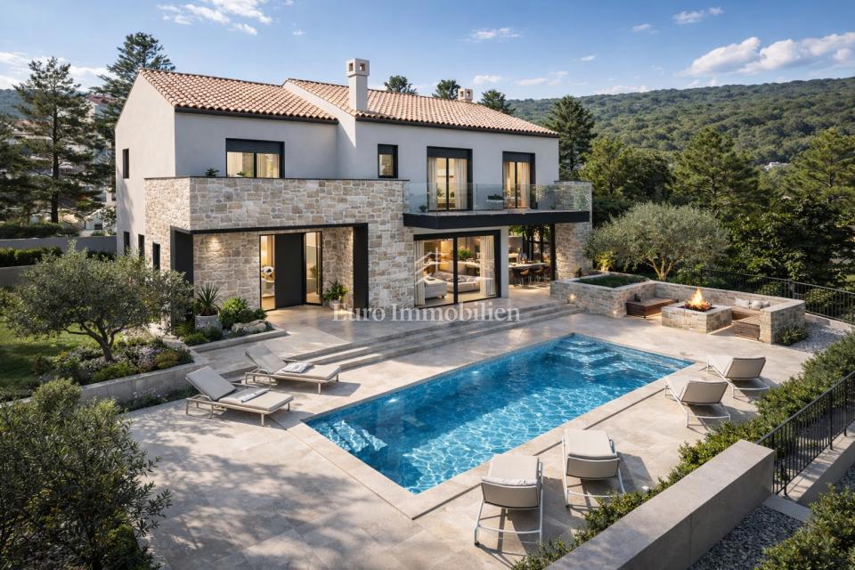 Šilo - villa moderna con piscina, a 200 m dal mare