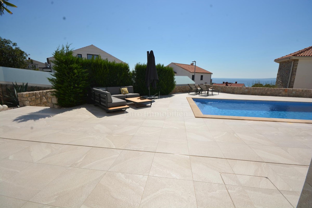 Luxury villa with sea view, island of Krk