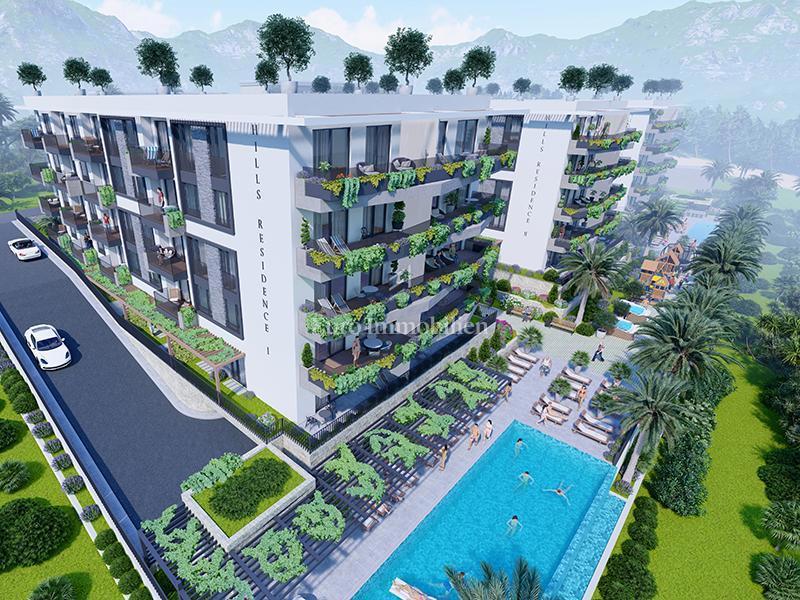 Makarska, ovest, nuovo complesso di edifici moderni con piscina