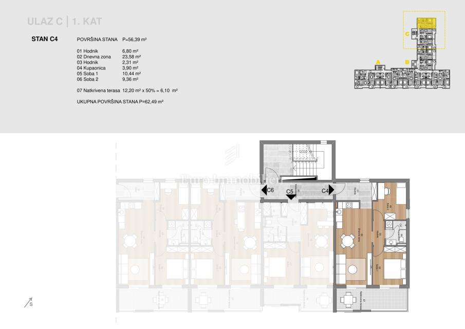 Appartamento con due camere da letto al primo piano - nuovo edificio Albona