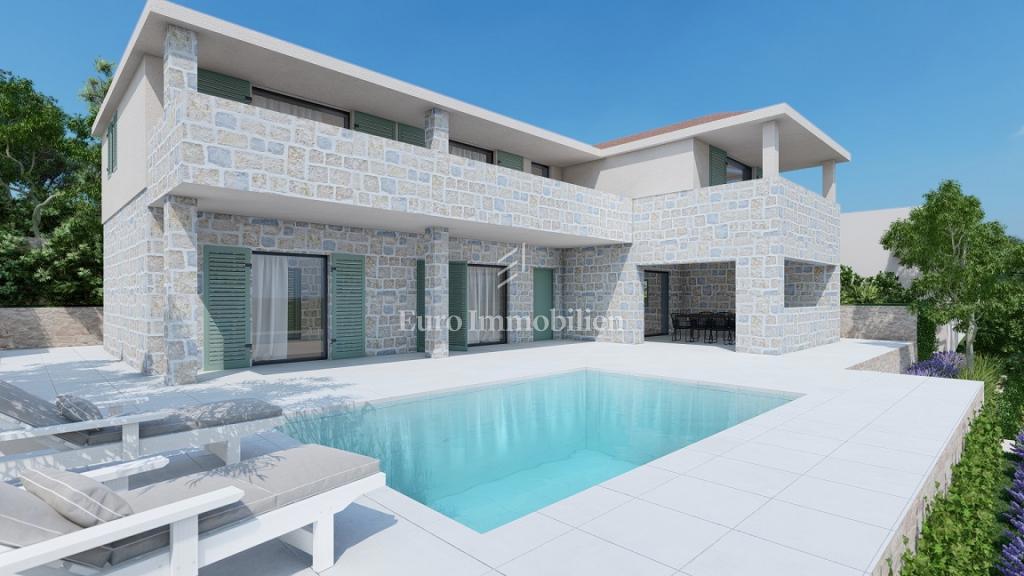 Stara Novalja - villa con piscina e vista mare