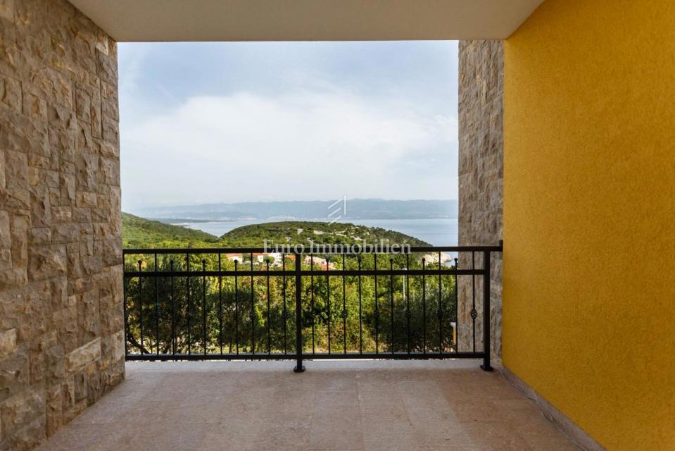 Appartamento con vista mare aperta a Vrbnik