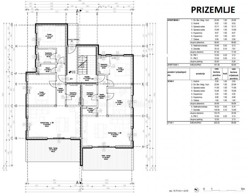 Novalja - appartamento nuovo con giardino e vista mare