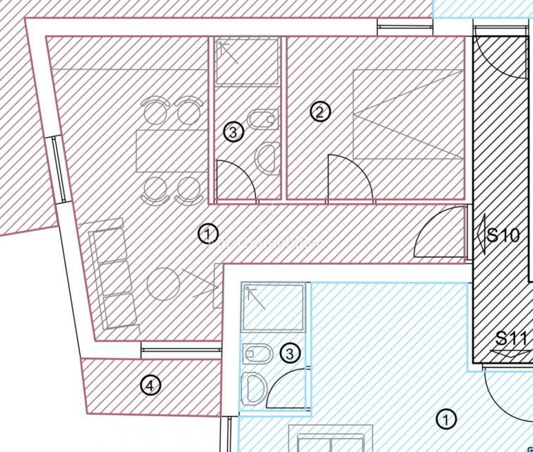 Crikvenica, appartamento con ampia terrazza e vista mare