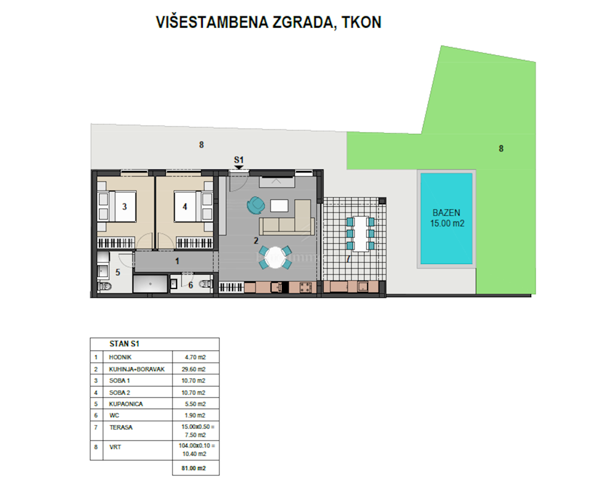 Apartments in a residential new building - Pašman island