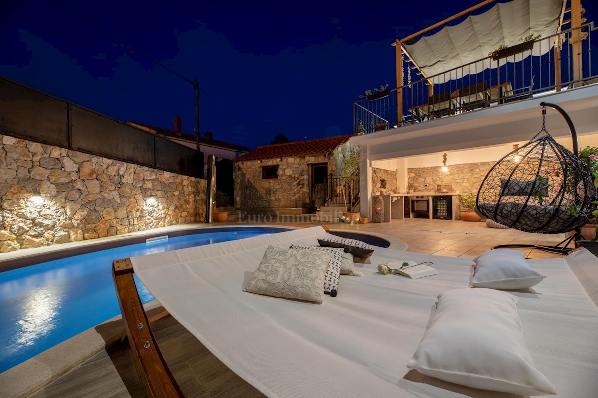 Luxury stone villa with pool, Vrbnik - island of Krk