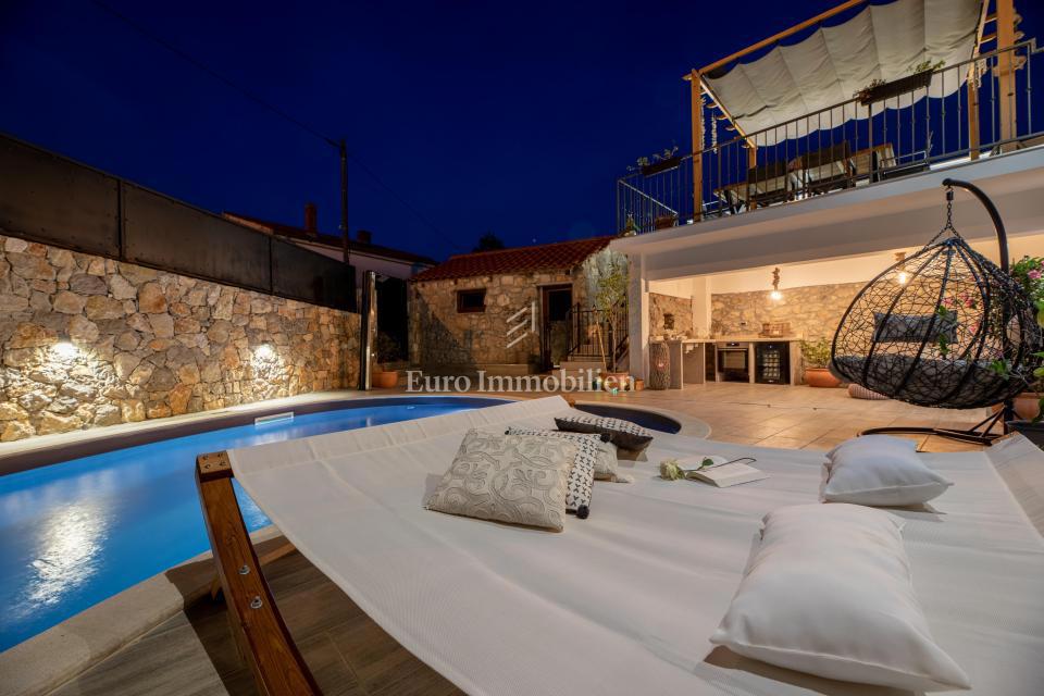 Luxury stone villa with pool, Vrbnik - island of Krk