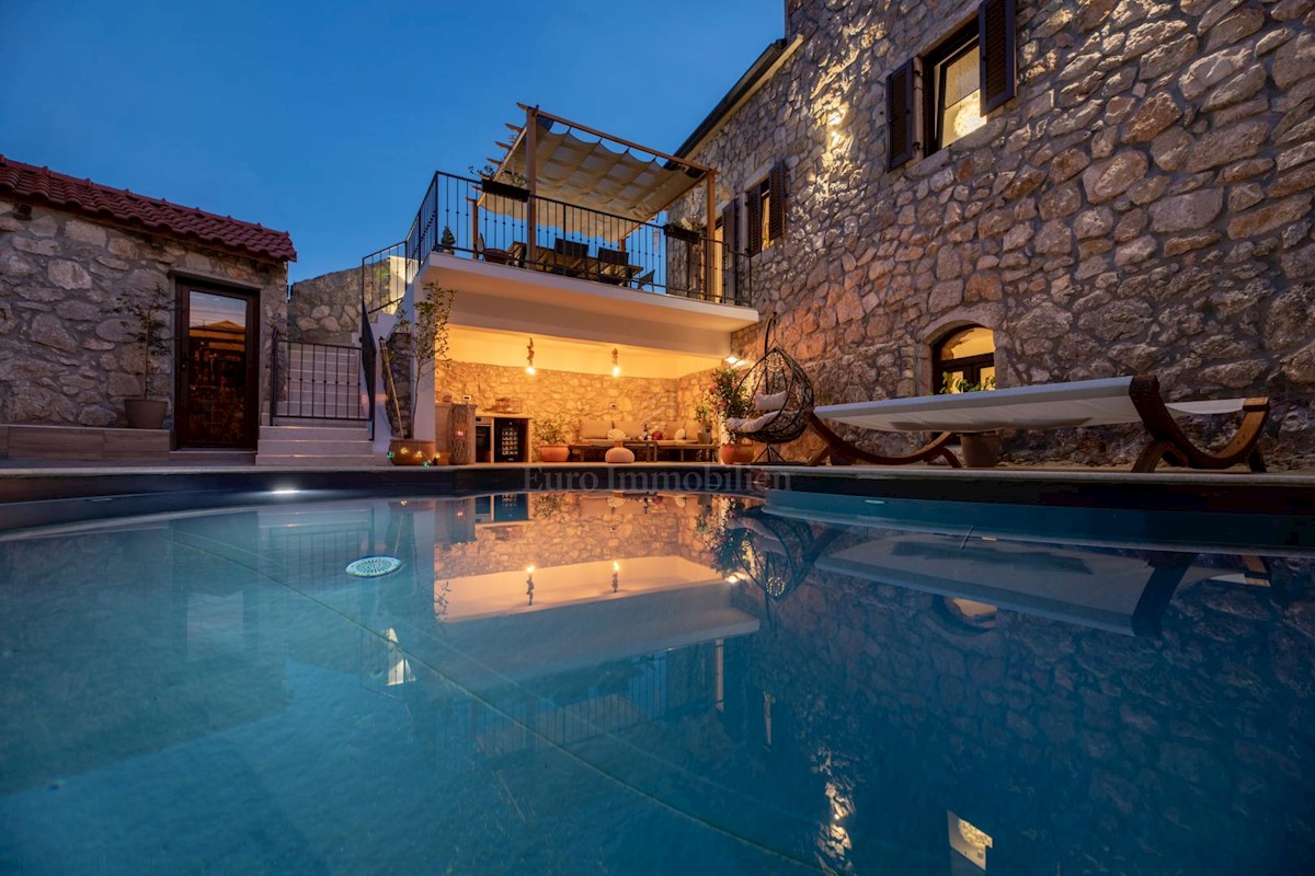 Luxury stone villa with pool, Vrbnik - island of Krk