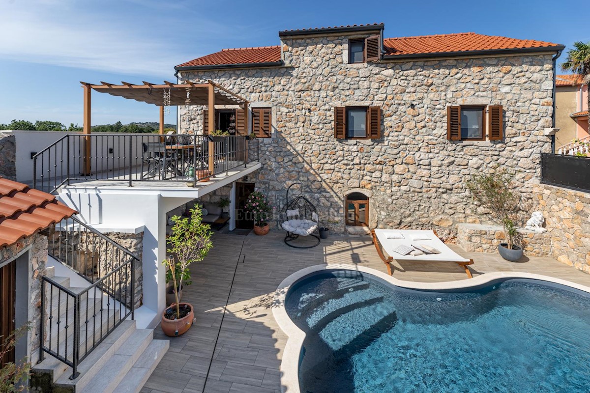 Luxury stone villa with pool, Vrbnik - island of Krk