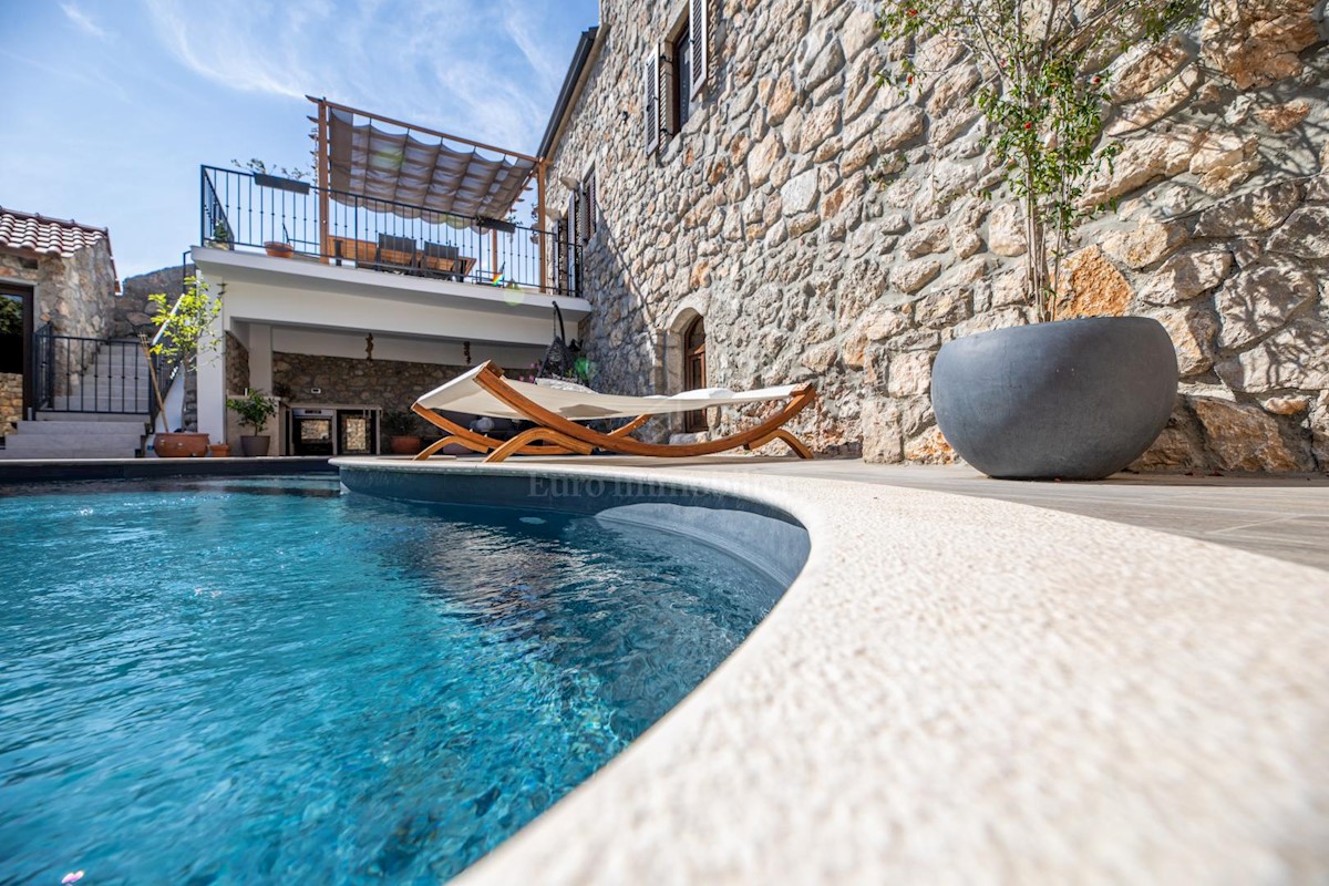 Luxury stone villa with pool, Vrbnik - island of Krk