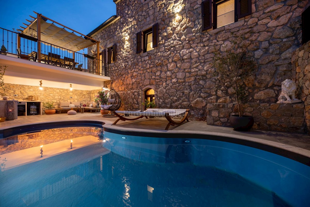 Luxury stone villa with pool, Vrbnik - island of Krk