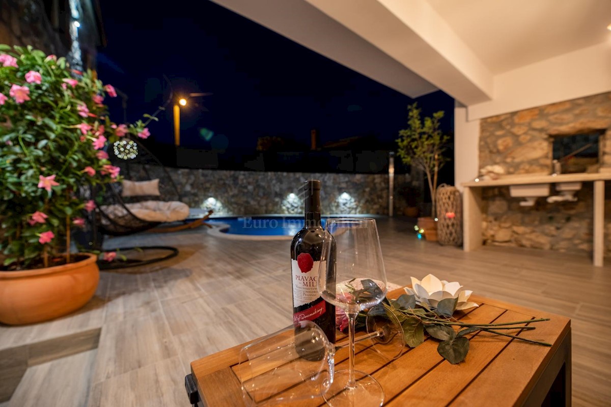 Luxury stone villa with pool, Vrbnik - island of Krk