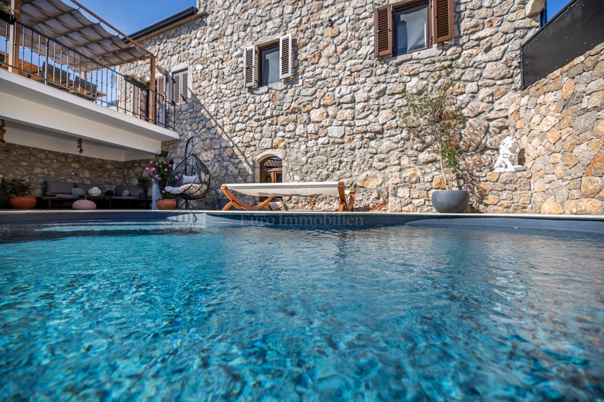 Luxury stone villa with pool, Vrbnik - island of Krk