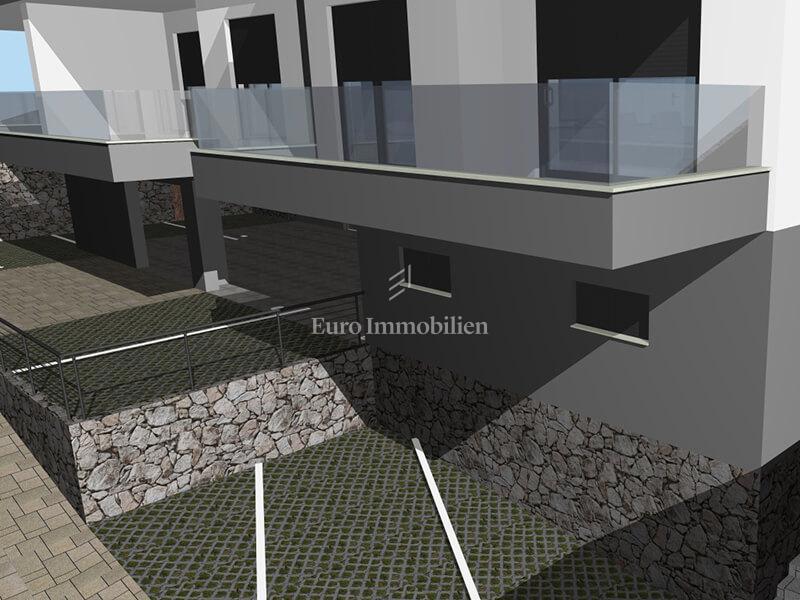 Nuova costruzione sopra il centro di Makarska