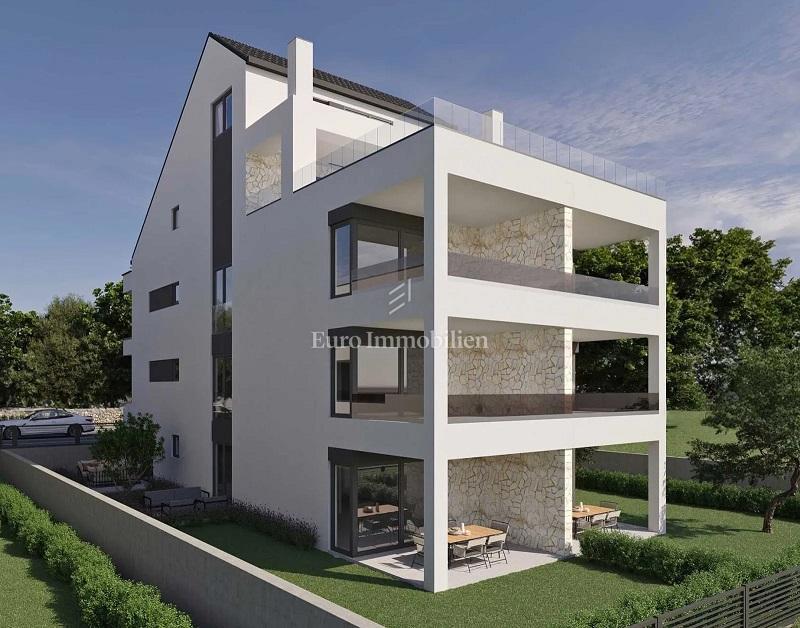 Mandre - attico con vista mare