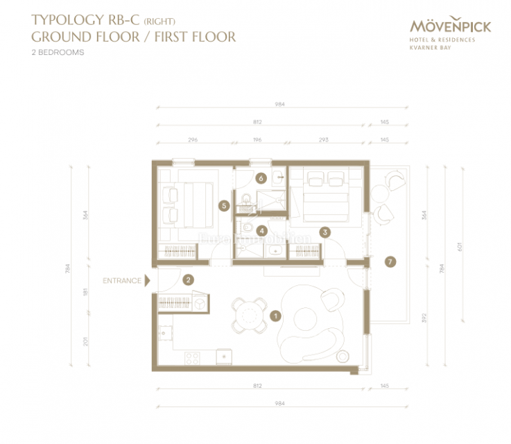 Novi Vinodolski - Appartamento in un resort di lusso, 2º fila sul mare