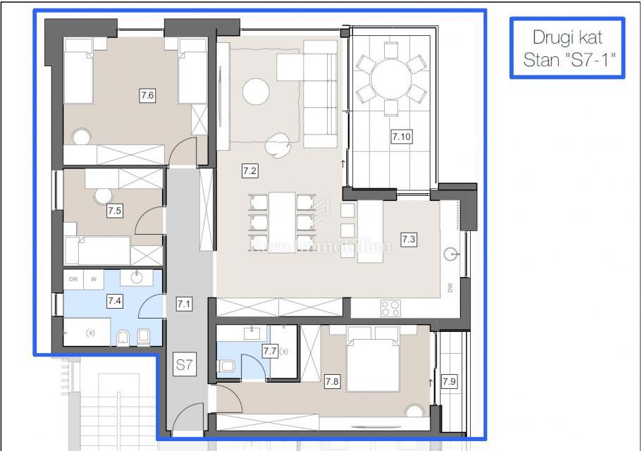 Appartamento in posizione eccellente, centro di Labin