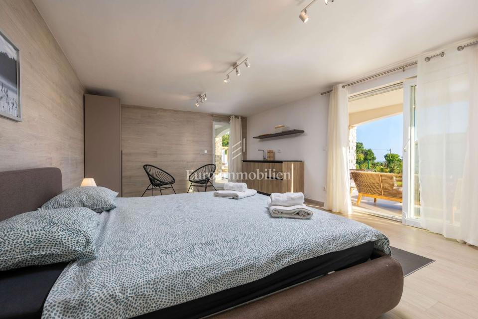 Istria - Villa con piscina e vista panoramica sul mare