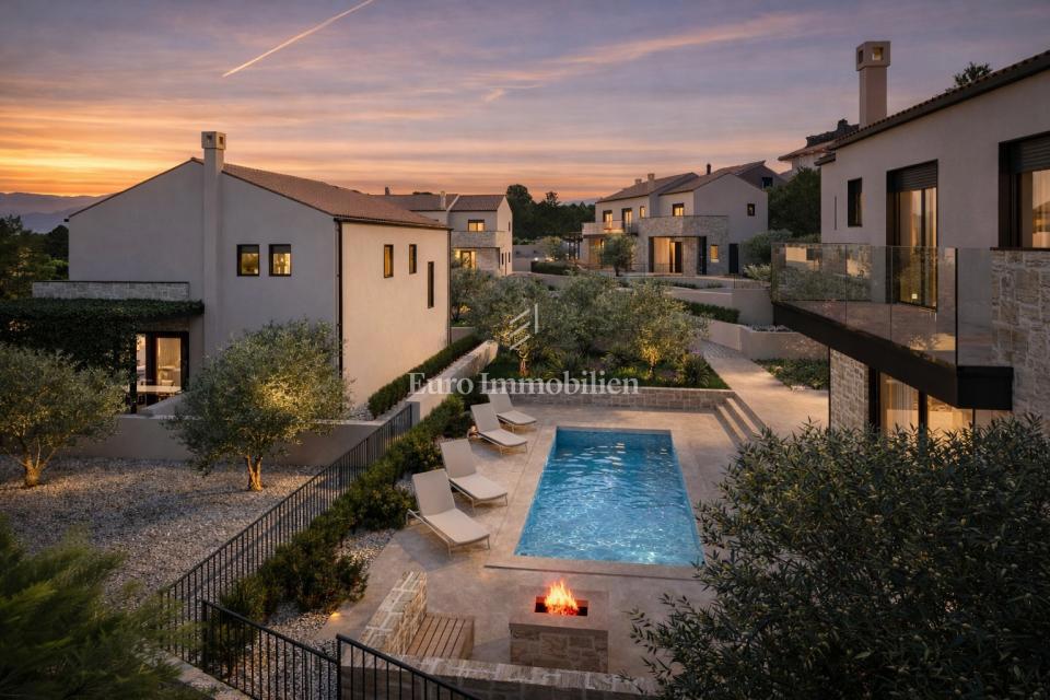 Šilo - una villa con vista mare e piscina riscaldata