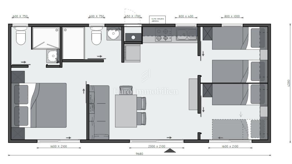 Biograd na Moru, mobile home in camp