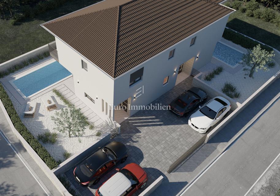 Moderna nuova casa con piscina, Malinska