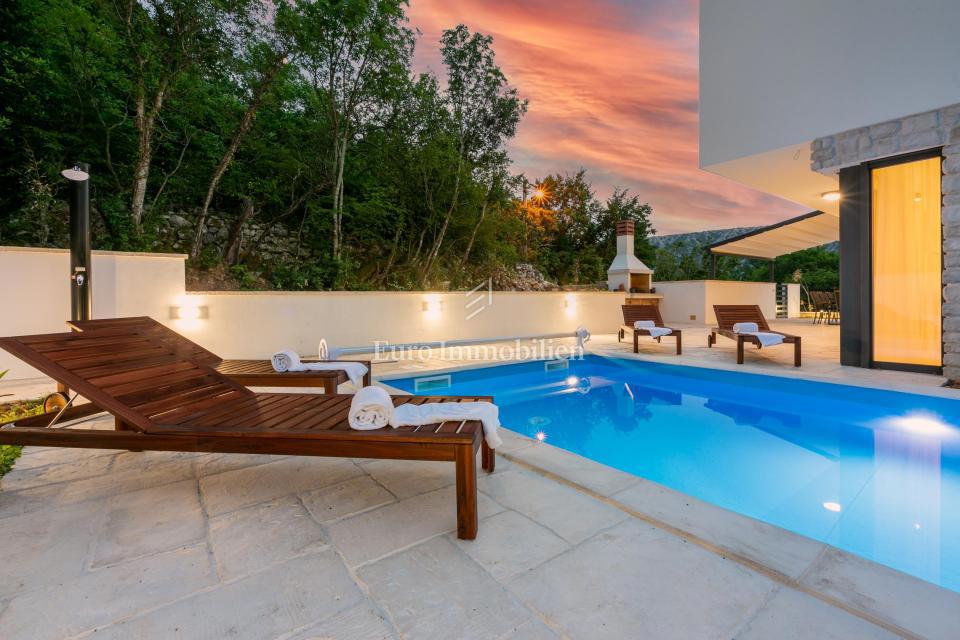 Grižane, splendida villa con piscina