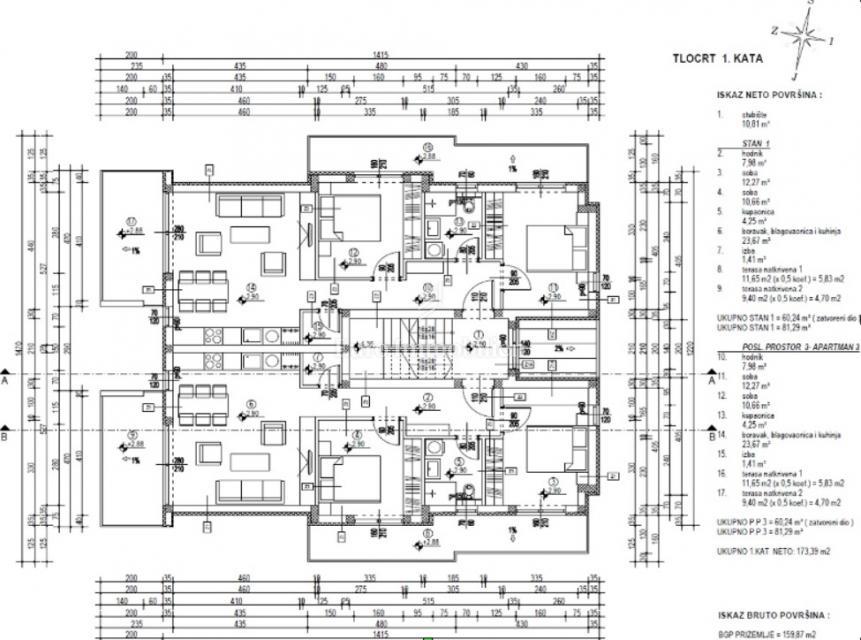 Novalja - appartamento in un nuovo edificio