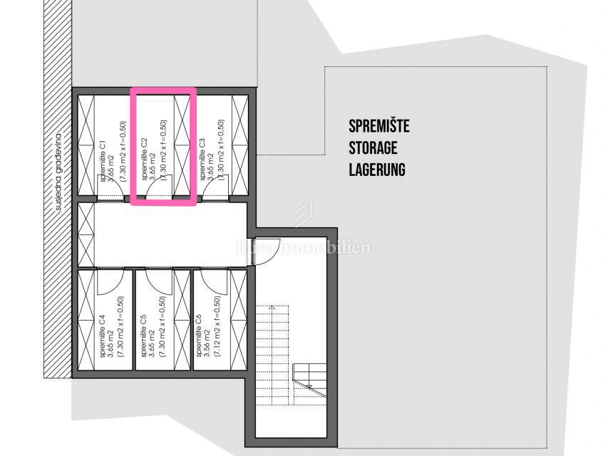 Peroj - appartamento in un nuovo edificio con cortile