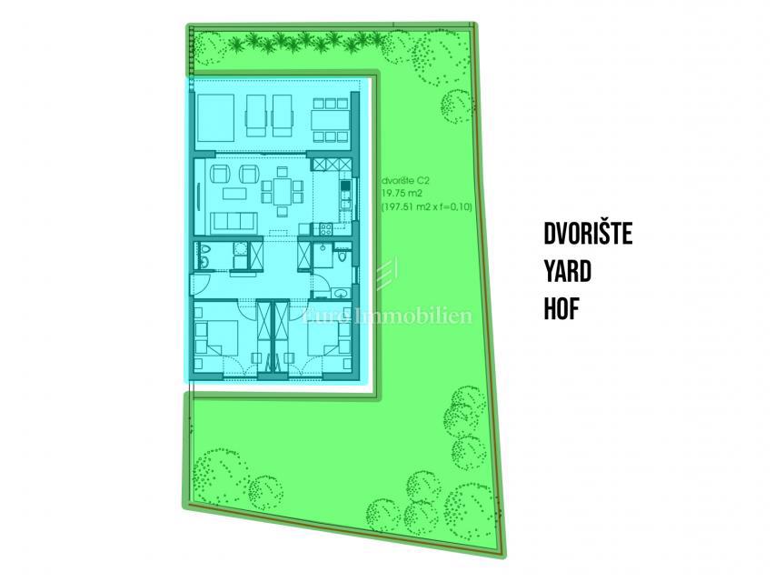 Peroj - appartamento in un nuovo edificio con cortile