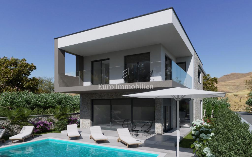 Murter - villa con piscina, prima fila al mare